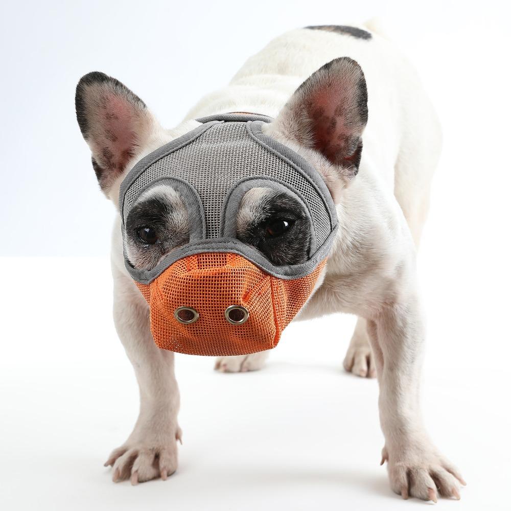 Mesh Structure Dog Muzzle Multi Sizes Bulldog Muzzle Breathable Muzzle  Daily Training