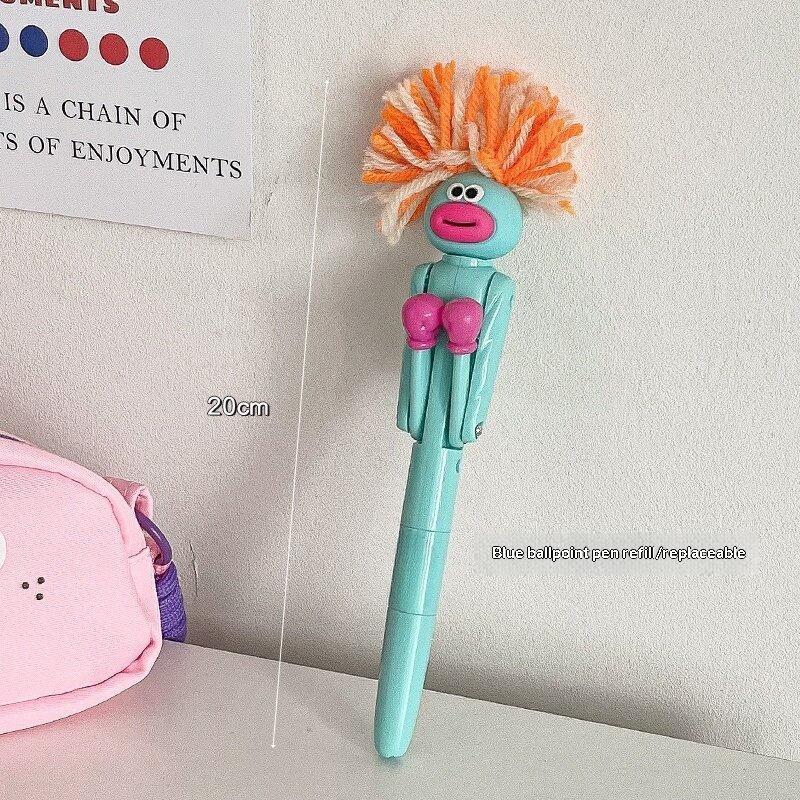 

New New Cartoon Furry Man Boxing Pen Creative Stress Relief Pen Cartoon Ballpoint Pen Student Gel Pen