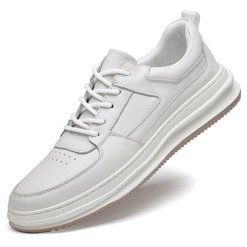 Men's Trendy Breathable Leather Casual Shoes - British Style Soft Sole Work Boots