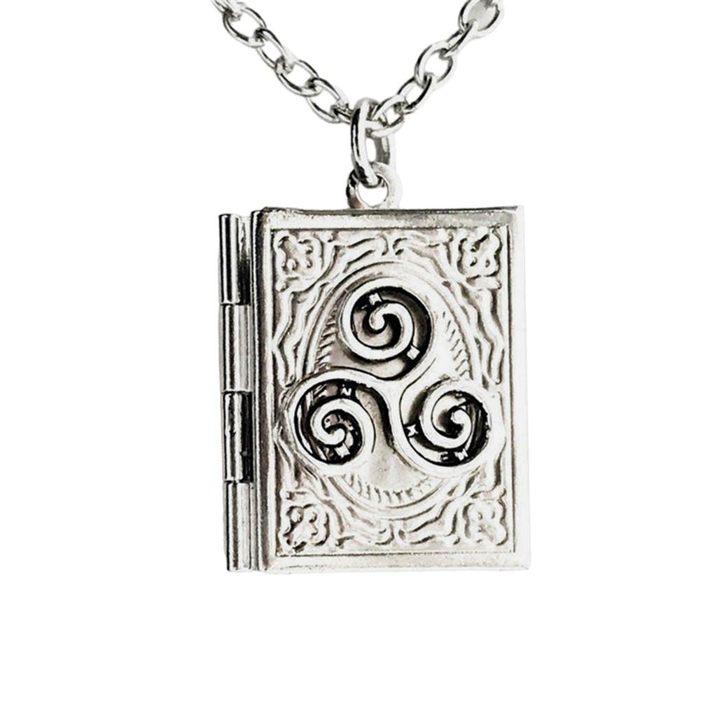 Dainty Book Locket Necklace Unique Pendant Collarbone Chain Sweater Chain Charm Vintage Neckchains Jewelry Accessory