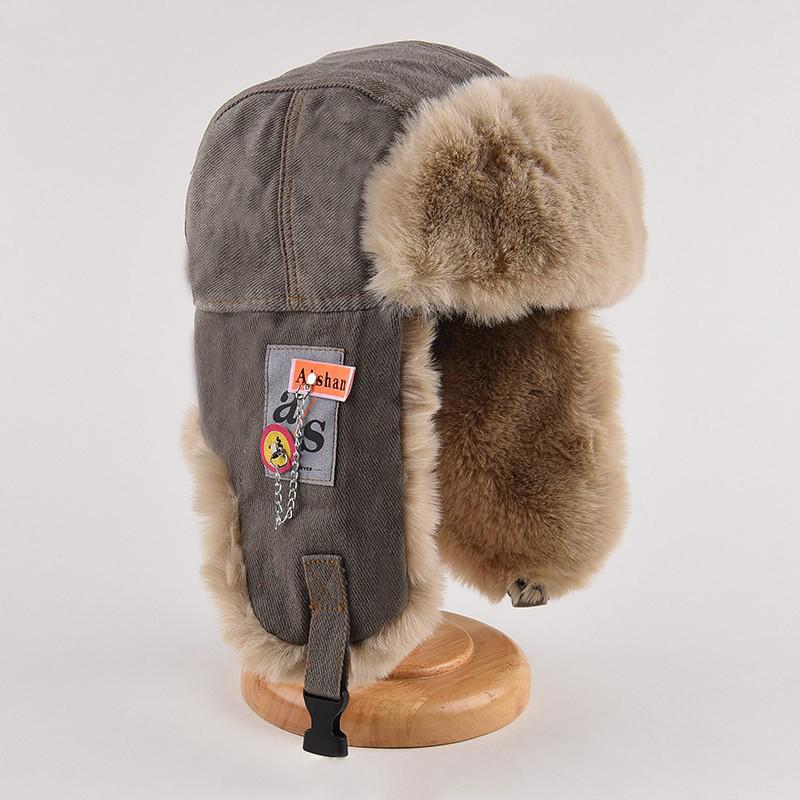 New Bomber Hat Thick Warm Fur Winter Cap for Men Women Earflap Pilot Hat Outdoor Ski Russian Fashionable Male Female Beanie Hat