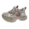 Soft leather platform dad shoes women's 2025 new summer breathable mesh casual sports shoes versatile running shoes women's shoes