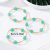 Stacked Ball Thick Gold Bracelet Elastic Jewelry Accessories New Beaded Bracelet  for Women Girls