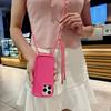 Liquid Silicone Lanyard Phone Case For iPhone 17 Pro Max 14 15 Plus 13 16 Pro Max Air Crossbody Necklace Strap Protection Cover