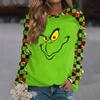 Women's Fashion Casual Long Sleeve Christmas Printed  Neck Sweatshirt Top