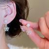 Light Luxury Crystal Snowflakes Earrings Rhinestone Zircon Dangle Earrings  New Year