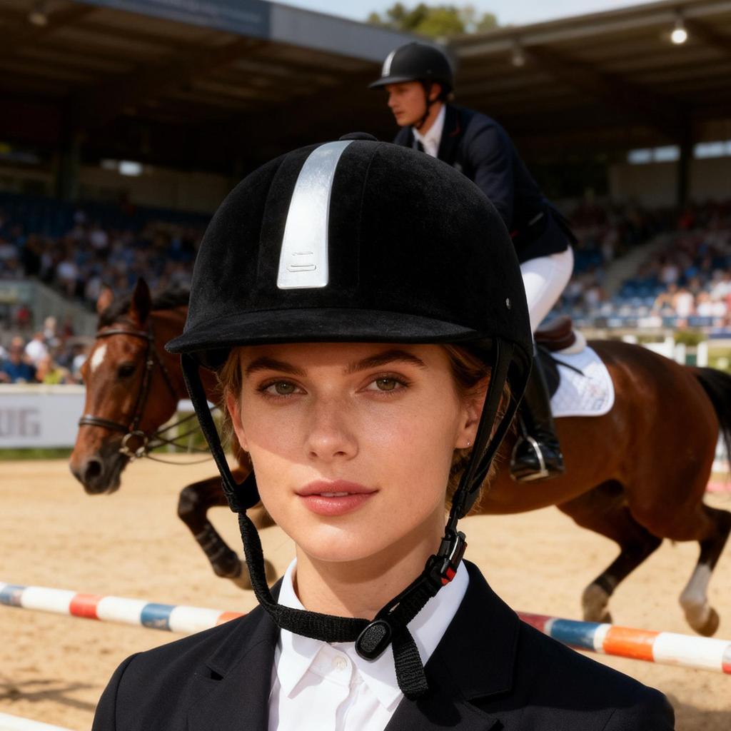 Adjustable Equestrian Riding Helmet Comfortable Safety Headgear Competition Field Trail Use for Horseback Riding, Women Men