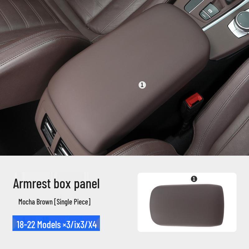 Накладка на подлокотник центральной консоли BMW для серий 3, 5, X3, X4, iX3/i3, X5, X6, X7 - Кожаный защитный чехол