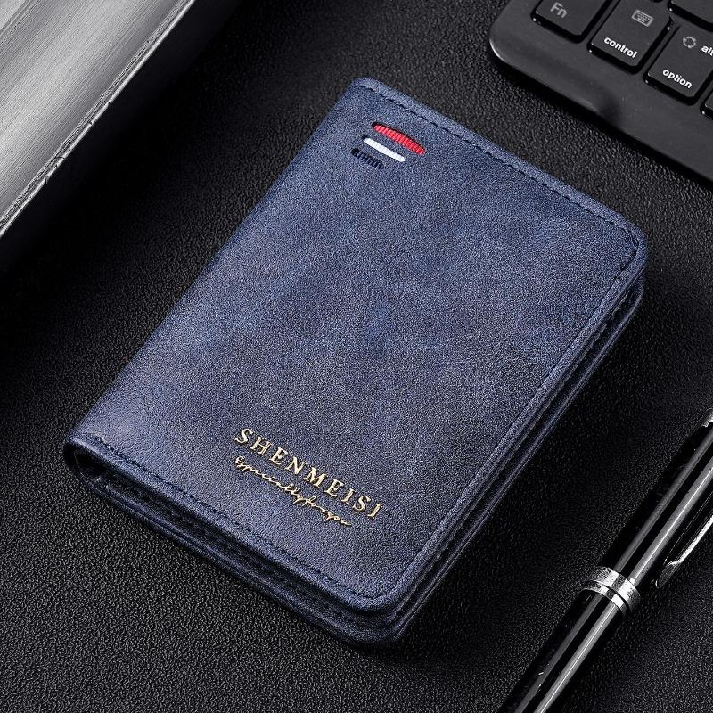 Men’s PU Leather Bifold Wallet Slim Card Holder Compact Billfold Wallet with Multiple Card Slots Cash Pocket Business Wallet