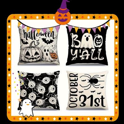 Halloween-themed Pillowcase DesignsSuitable for Living Room Bedroom Sofa Decorative Cushion Cover Pillow Cover