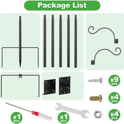 Bird House Pole Heavy Duty Bird House Pole Mount Kit Adjustable Height Birdhouse Mounting Post Support Rod For Wind Chimes