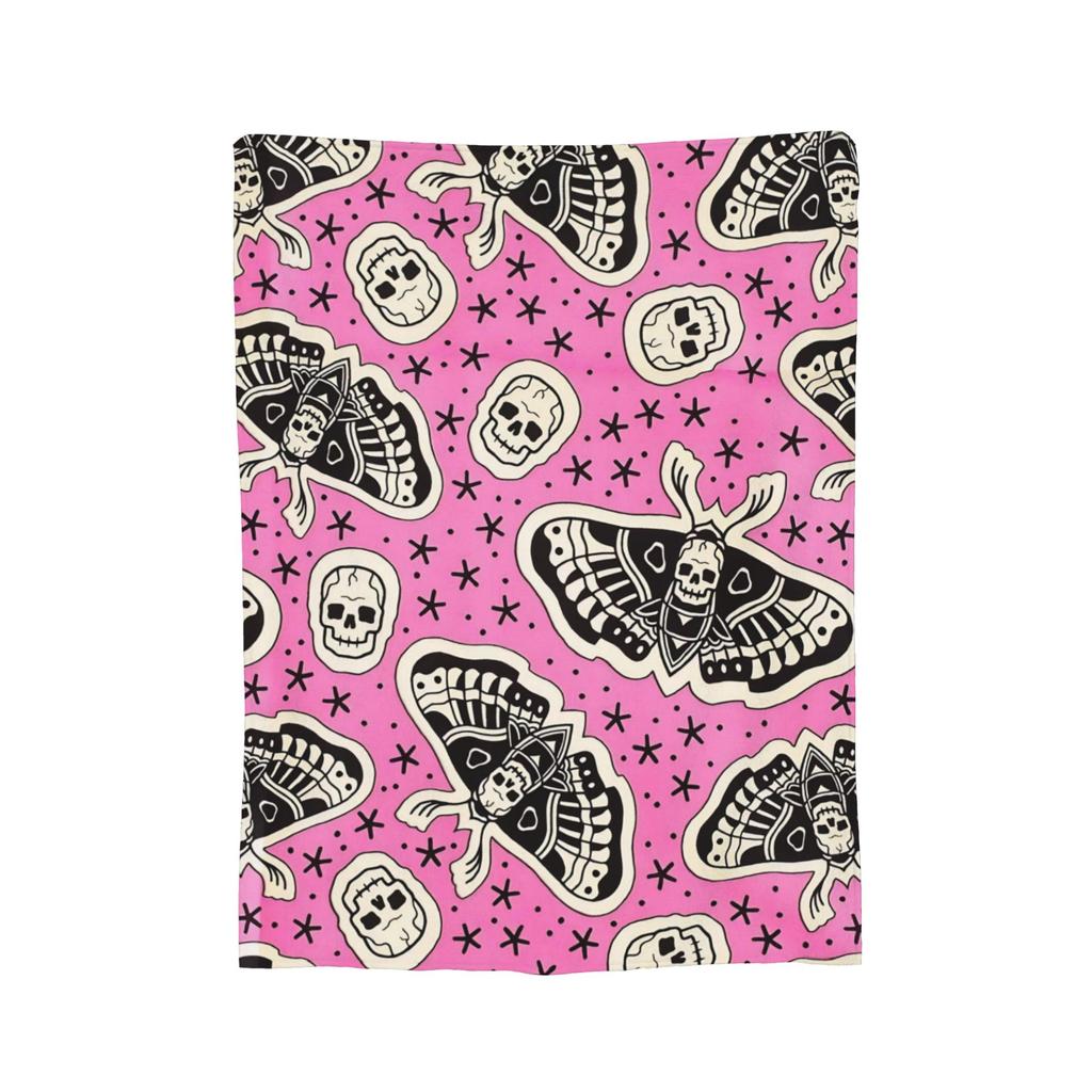 Halloween Gothic Blanket Flannel Romantic Goth Soft Throw Blanket for Car Sofa Couch Bed Rug
