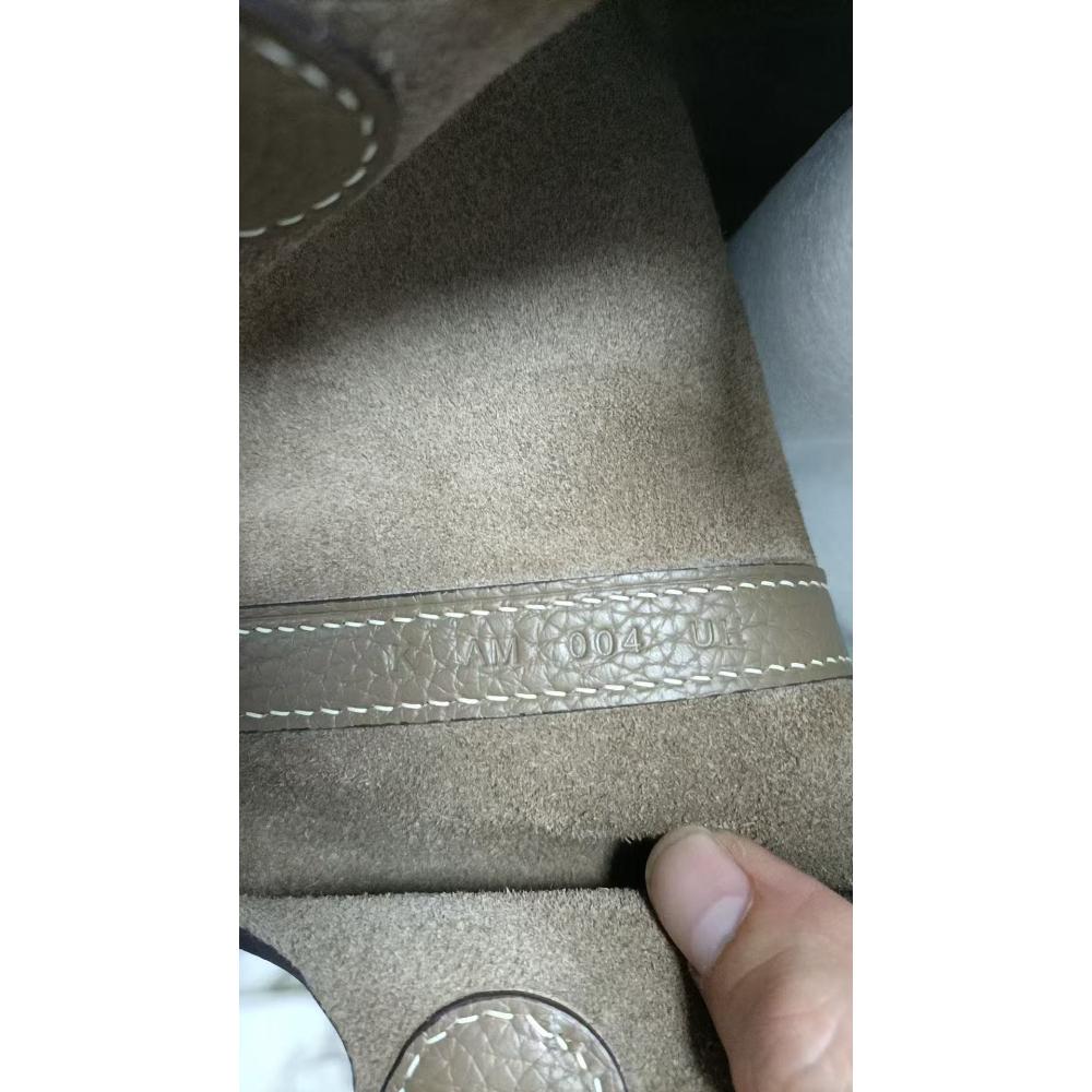 Handmade Genuine Top-Grain Leather Picotin Handbag - 18cm Togo Leather Bag with Solid Brass Hardware, Artisanal Craftsmanship Women's Tote Purse