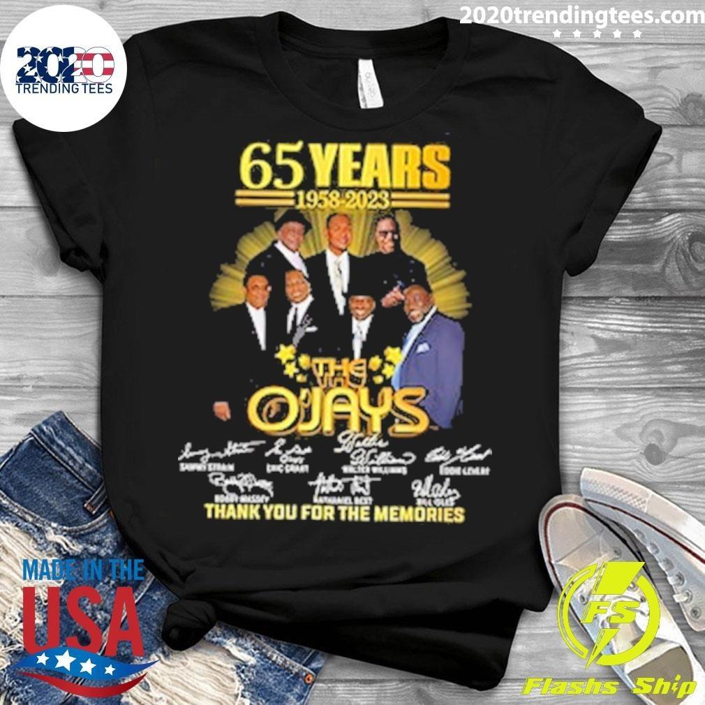 65 Years 1958-2023 The O jays Signature Thank You For The Memories T-shirt L805 XXL