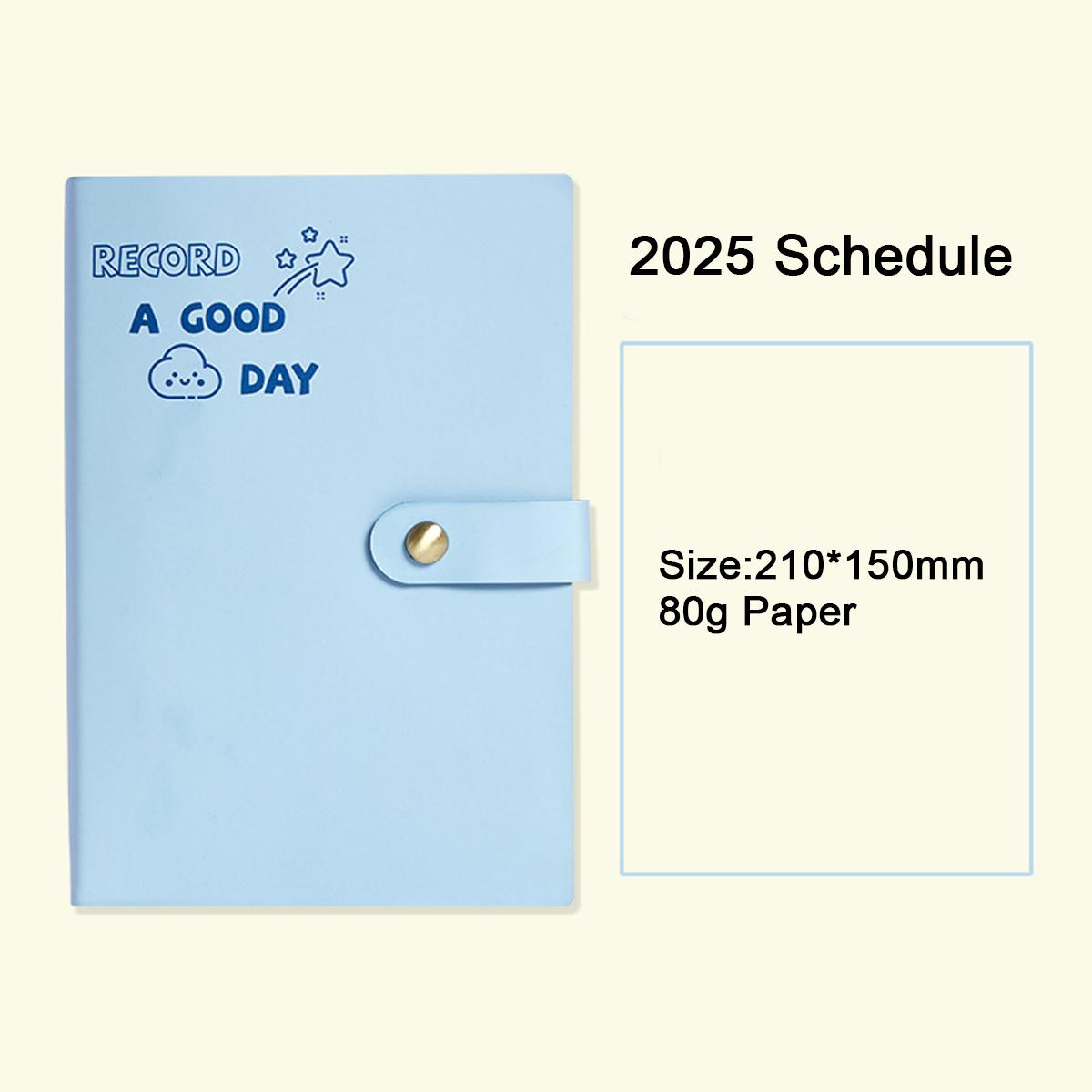 

Кожаный блокнот формата А5 на 2025 год, ежедневник для студентов, дневник учета на 365 дней, блокнот с пряжкой, заметки, 202 листа, 404 страницы A5