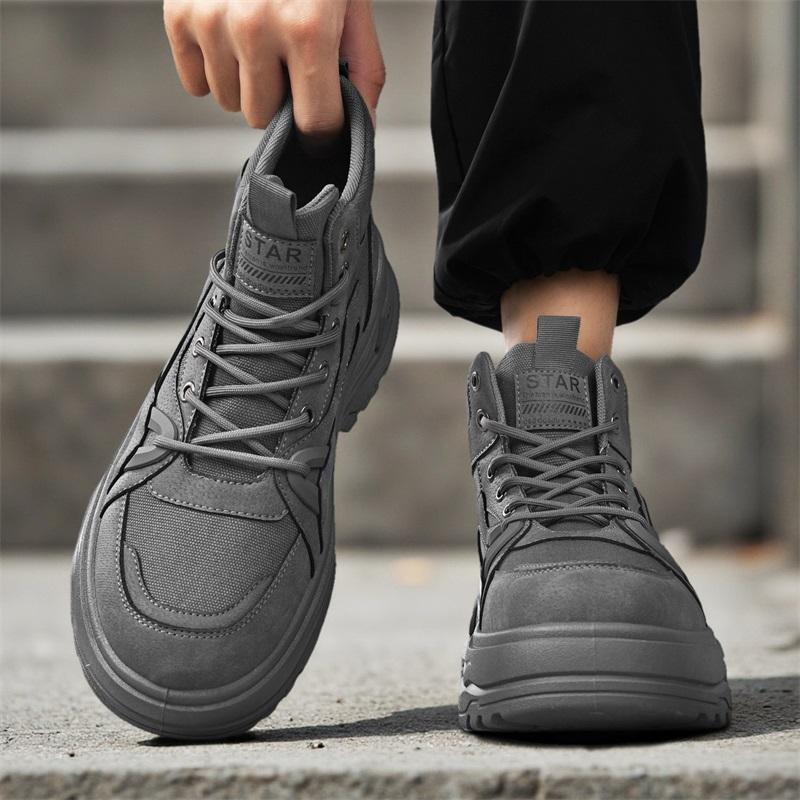 Nová móda Podzim a zima Pánské vysoké boty Martin Studenti Muži Chlapci Trendy Pracovní obuv Měkká podešev Ochrana práce Martin Tenisky