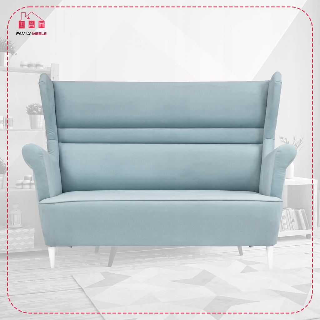 Sofa kanapa uszak Zoja skandynawska nie rozkładana Family Meble niebieska