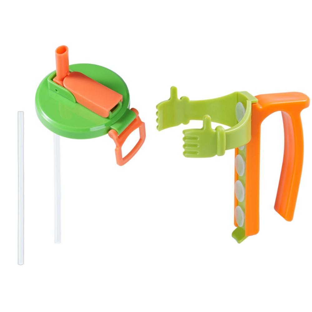 Portable Soda Can Holder with Lid Foldable Design Jar Cap Set  Travel Accessory Green with lid