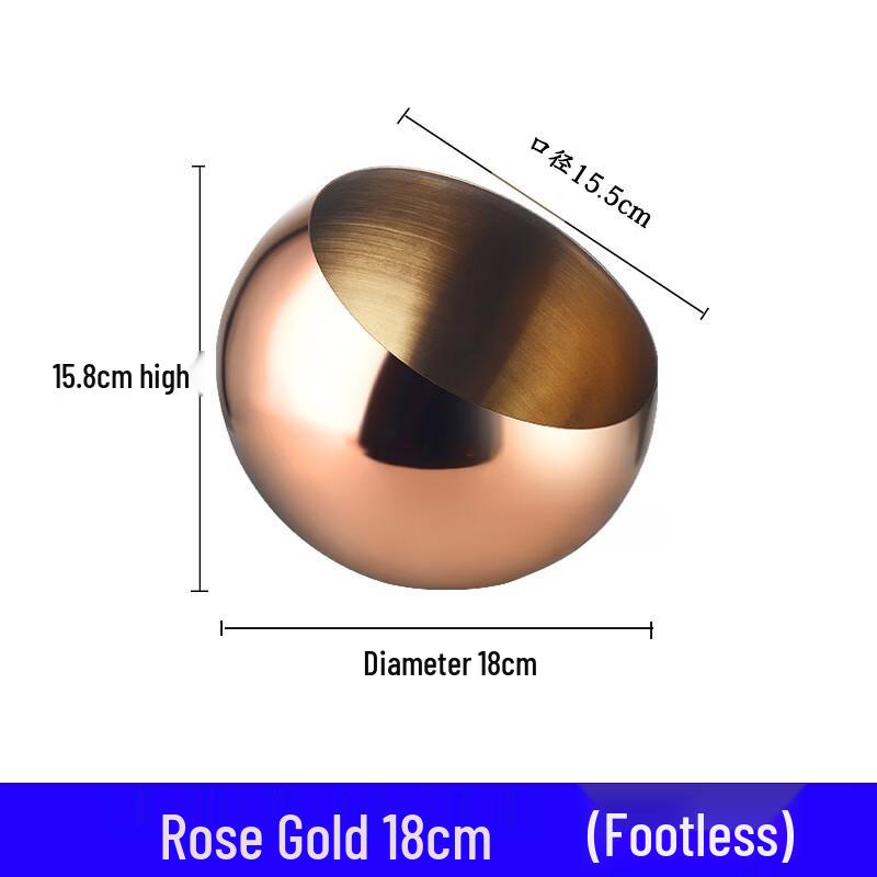 Lainuo Rose Gold Stainless Steel Spherical Sauce Bowl