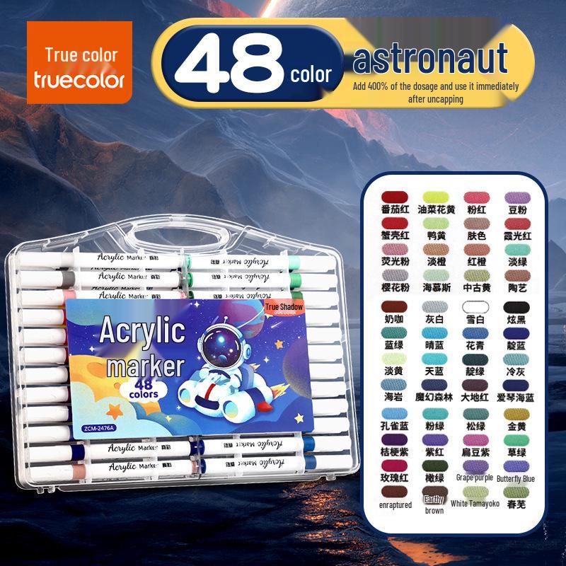 Non-Bleeding True Color Watercolor Marker Pens for Kindergarten Art - Safe & Stackable Acrylic Brushes