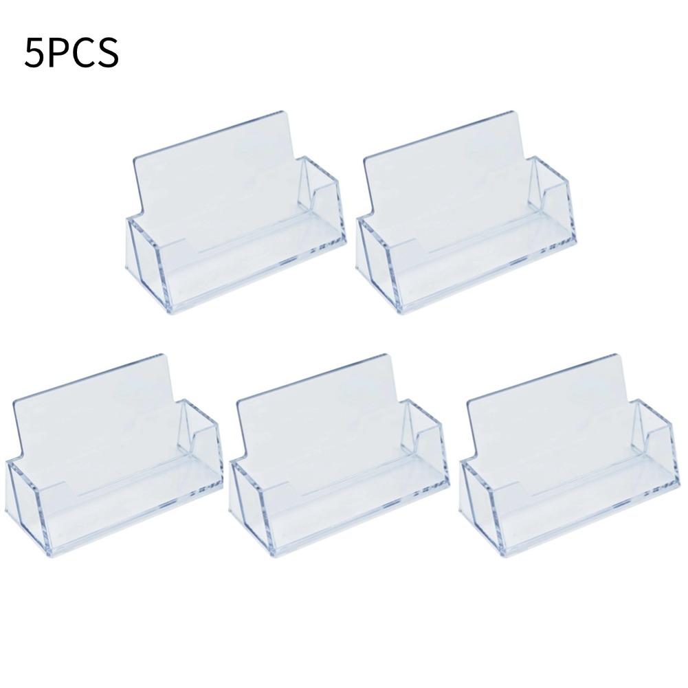 1/2/3/4/5/10pcs Clear Desk Shelf Box Storage Display Stand Acrylic Plastic Transparent Business Card Holder Place Card Holder