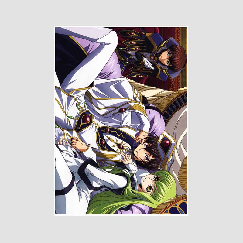 

Белая книга Классический аниме Код Гиас Лелуш из Восстания Плакат Ретро Плакаты и принты Картина Настенное искусство Декор DIY Украшение для дома Живопись 42x30cm