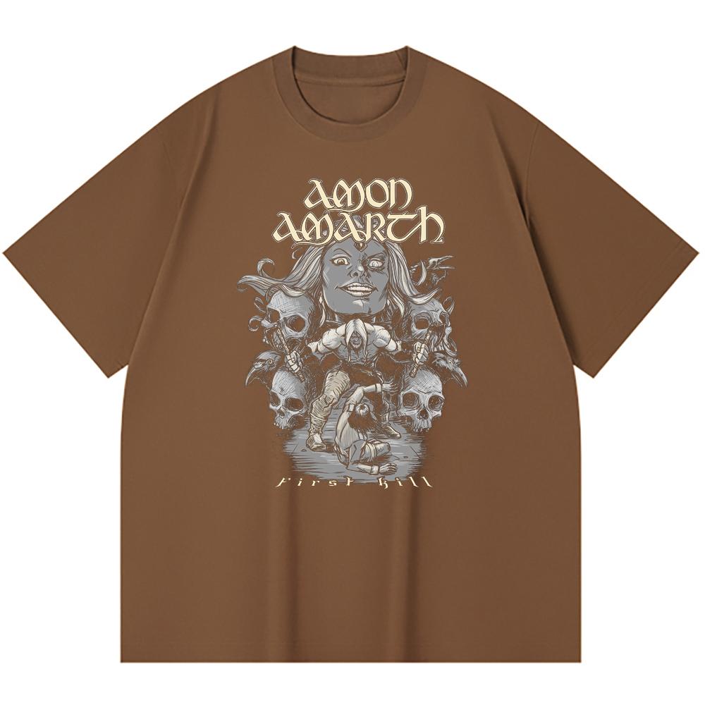 230 Gsm 100% Cotton Heavy Metal T-Shirt Rock Band Popular Music Print Unisex Heavy Cotton T Shirt