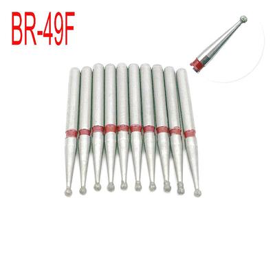 10 Pz/scatola Dentale Frese Diamantate Trapano FG 1.6mm Trapani Ad Alta Velocità Denti Lucidatrici per Laboratorio Dentale BR-49F
