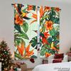 Piece Set High Definition Digital Printed Curtainstropicalfloralpatternbirdsorangegreenhome Decoration Style Curtain Made Of Polyester