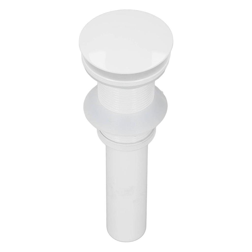 Pop Up Drain Stopper Press Bounce Deodorization Bathroom Sink Drain for Home White Without Hole