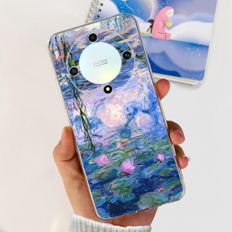 For Honor X9b 5G Case 2023 Fashion Flower Clear Silicone Soft Back Cover For Honor X9a RMO-NX1 Funda HonorX9 X 9 X 9B X 9A Coque