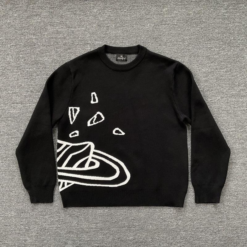 Amerikansk Street Style Unisex Jacquardstickad Tröja