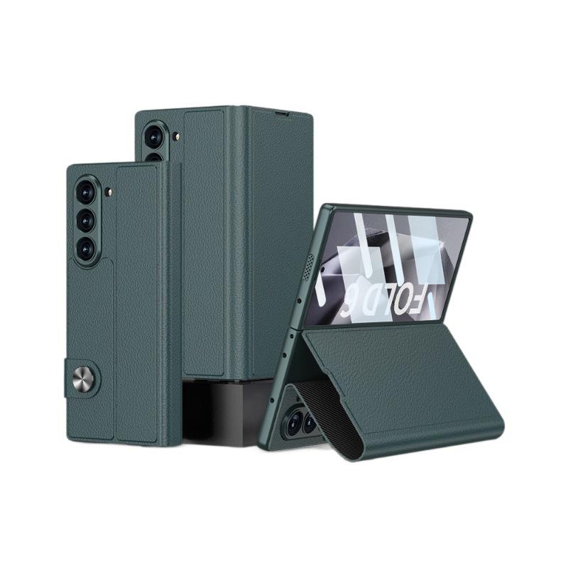 Samsung Z Fold6 Leather Flip Case: Cross-border Creative Business Shell-Screen Integrated Design