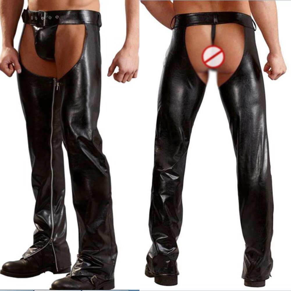 Exposed Butt Butt Open Crotch G Strings Porno Trousers Mens New Male Casual Sexy Slim Fit Solid Color Erotic Pants Long Trousers