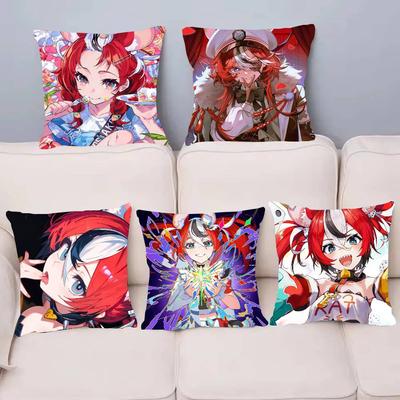 Federa Cuscino Anime H-Hakos Baelz Federa Quadrata alla Moda Camera da Letto Divano Stanza Decorazione Ins Tempo Libero