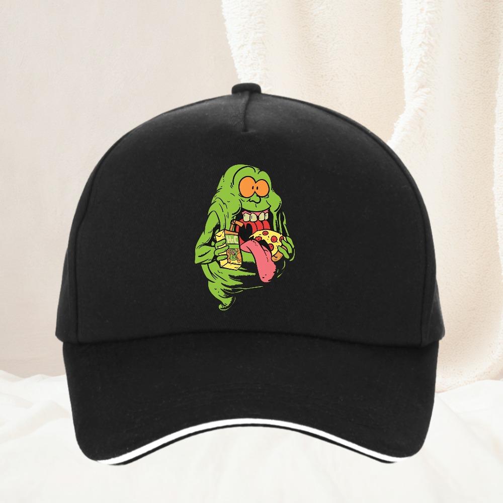 Ghostbuster Slimer Pizza Denim Hat Outdoor Adventures Hats Women Baseball Cap For Unisex Adjustable Hats