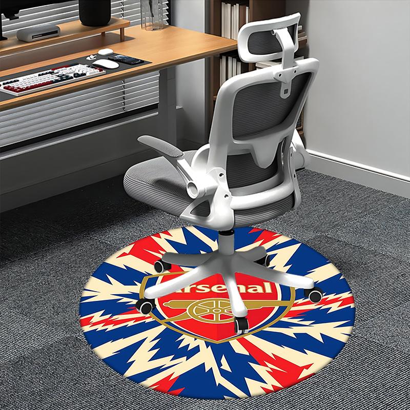 

Arsenal Football Club Crest,Soccer Badge Chair mat Round Rug Office carpet, Machine Washable, Non slip, Suitable for Living Rooms, Bedrooms 80cm