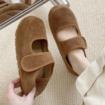 Mocasines de Estilo Étnico para Mujer Zapatos Planos para Mujer Zapatos Mary Jane Vintage Moda Retro Elegante Zapatillas Cómodas con Costuras de Cuero
