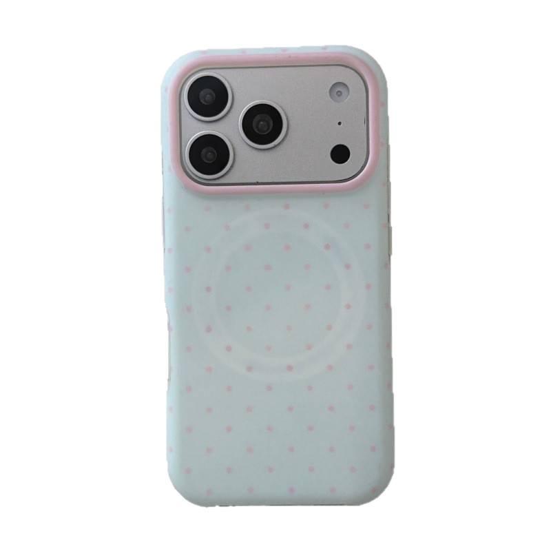 Polka Dot Magnetic Phone Case for Apple: Compatible with 15pro, 16pro, 14, 17promax