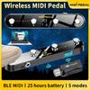 Controller MIDI a Pedale Wireless Preimpostazioni Compatibilità Software Trasmissione Stabile Ricevitore a Pedale Texture Plastica