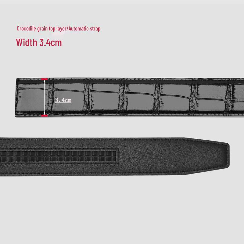 

Мужской ремень из высококачественной коровьей кожи с автоматической пряжкой-пином 115cm