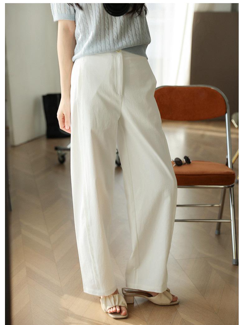 

Amazing Fit! Non-Iron, Wrinkle-Resistant, High-Waisted, Slimming Straight-Leg Pants - Perfect for Spring Casual Dress. Extra Large (up to 65 kg) білий