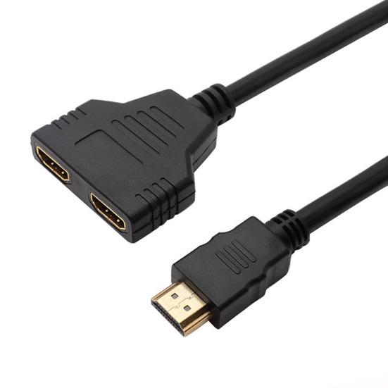 DOONJIEY 1 In 2 Out HDMI-compatible Splitter Male To Female Adapter Video Cable for PC