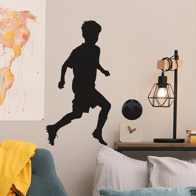 Kleiner Junge spielt Fußball Schlafzimmer Wohnzimmer Eingang Zuhause Hintergrund Verschönerung Wandaufkleber