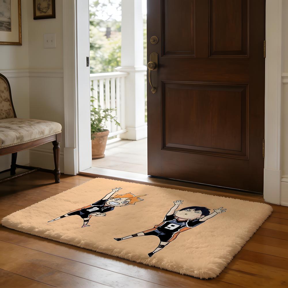 Anime Cool HHaikyuU Floor Mat Soft Flannel Absorbent Mat Non-Slip Rug Home Bedroom Bathroom
