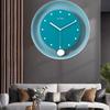 Silent Wall Clock Luxury Pendulum Wall Clocks Modern Music Timekeeping Hanging Clock Living Room Art Decoration Accessories