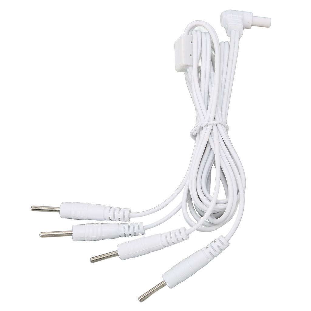 2.35mm Electrode Heat Wires 3.94ft TENS Unit Replacement Lead Wires Connector Cables for Electrotherapy Instruments