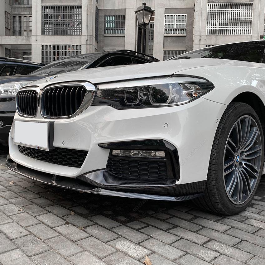 Car Front Bumper Lip Spoiler Splitter Diffuser For BMW 5 Series G30 G31 520i 530i 540i M-Sport 2017-2020 Bodykits Tuning Black