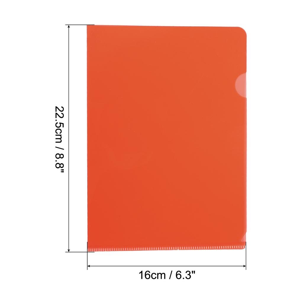 12/24Pcs A5 Size L Type Folder Plastic File Project Pockets File Folder Clear Paper Document Jacket Sleeve for Office Multicolor