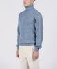 PANICALE Blue Melange Cable Turtleneck Knit